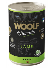 WOOLF Ultimate Adult Dog Lamb with Rosemary 400g nourriture humide pour chiens avec de l'agneau et du romarin
