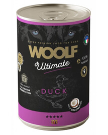 WOOLF Ultimate Adult Dog Duck and Coconut oil 400g nourriture humide pour chiens avec canard et huile de coco