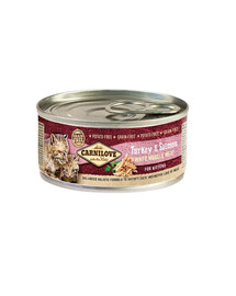 CARNILOVE Kitten Turkey and Salmon 100g dinde et saumon nourriture humide pour chatons