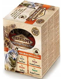 CARNILOVE Meat Pate Multipack Adult sachets 4x300g nourriture humide pour chiens
