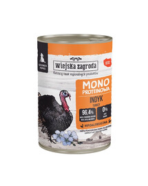 WIEJSKA ZAGRODA Aliment humide monoprotéique à la dinde pour chiots 400 g