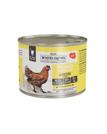 WIEJSKA ZAGRODA Monoprotein Poulet – nourriture humide pour chats 200 g