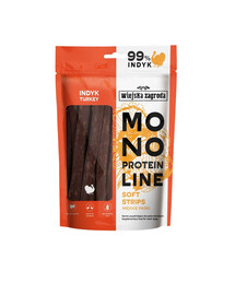 WIEJSKA ZAGRODA Bâtonnets moelleux monoprotéiques pour chiens Dinde 100 g