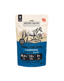 WIEJSKA ZAGRODA Superfoods Viande de cheval avec thon et valériane nourriture humide pour chat 100 g