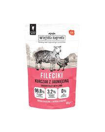WIEJSKA ZAGRODA Filets de poulet et d'agneau - nourriture humide pour chat 85 g
