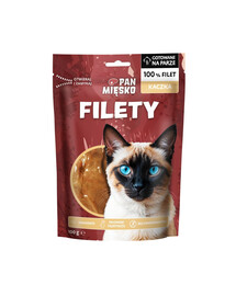 PAN MIĘSKO Filets Canard friandise pour chat 100 g