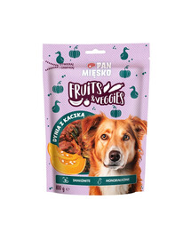 PAN MIĘSKO Fruits and Veggies Citrouille avec canard friandise pour chien 100 g