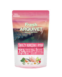 ARQUIVET Fresh Croquettes semi-humides pour chiens poulet et poisson océanique 100 g
