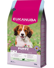 EUKANUBA Puppy Small Medium Breeds Lamb Rice 12 kg nourriture sèche pour chiots de races petites et moyennes riche en agneau et en riz
