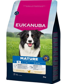 EUKANUBA Mature Medium Breeds Chicken nourriture sèche pour chiens matures de races moyennes riche en poulet frais 3kg