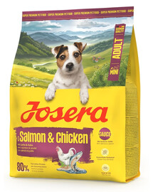 JOSERA Mini Adult Salmon and Chicken nourriture sans gluten avec sauce pour chiens de petites races 900 g