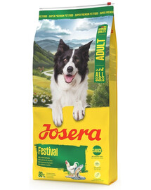 JOSERA Festival Croquettes pour chiens difficiles avec une délicieuse sauce 12,5kg