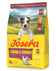 JOSERA Mini Adult Salmon et Chicken nourriture sans gluten avec sauce pour chiens de petites races 3kg