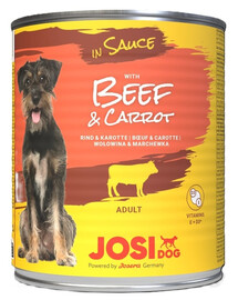 JOSERA JosiDog Beef&Carrot in Sauce avec du boeuf et des carottes dans une sauce pour chiens 830g