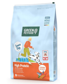 GREEN PETFOOD InsectDog avec Saumon Haute Protéine avec des protéines d'insectes et du saumon pour les chiens actifs 7,5kg