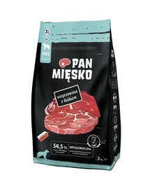 PAN MIĘSKO Porc et sanglier – Croquettes pour chiens XL 3 kg