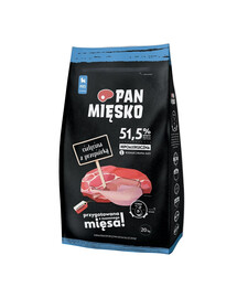 PAN MIĘSKO Veau avec caille pour chiots L 20 kg