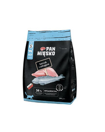 PAN MIĘSKO Poulet avec truite pour chats croustillants S 400 g