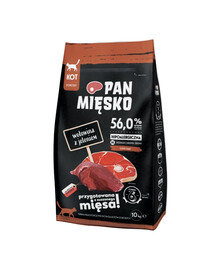 PAN MIĘSKO Croquettes pour chat au bœuf et au chevreuil, format M, 2 x 10 kg