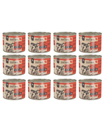 WIEJSKA ZAGRODA Lapin avec veau nourriture humide pour chatons 12x200 g