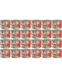 WIEJSKA ZAGRODA Lapin avec veau nourriture humide pour chatons 24x200 g