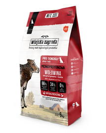 WIEJSKA ZAGRODA Monoprotéine Bœuf – Croquettes pour chiens M/L 6 kg