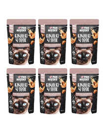 PAN MIĘSKO Morceaux dans une sauce Poulet avec caille nourriture humide pour chats 6x85 g
