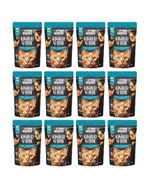 PAN MIĘSKO Morceaux dans une sauce Dinde au thon nourriture humide pour chats 12x85 g