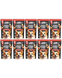 PAN MIĘSKO Morceaux dans une sauce Bœuf avec Chèvre nourriture humide pour chiens 10x150 g