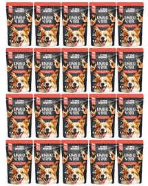 PAN MIĘSKO Morceaux dans une sauce Bœuf avec Chèvre nourriture humide pour chiens 20x150 g