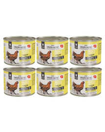 WIEJSKA ZAGRODA Aliment humide monoprotéique au poulet pour chats, 6 x 200 g