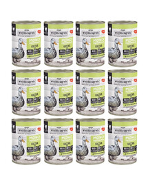 WIEJSKA ZAGRODA Aliment humide monoprotéique au canard pour chats, 12 x 400 g