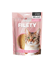 PAN MIĘSKO Filets de Poulet friandise pour chat 100 g