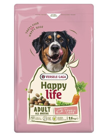 VERSELE-LAGA Happy Life Adult avec Agneau 2,5kg nourriture pour chiens avec de l'agneau