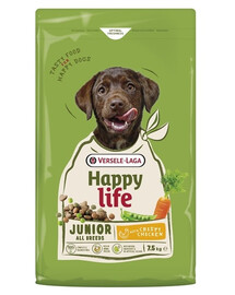 VERSELE-LAGA Happy Life Junior avec Poulet 7,5kg nourriture pour chiots et jeunes chiens avec volaille