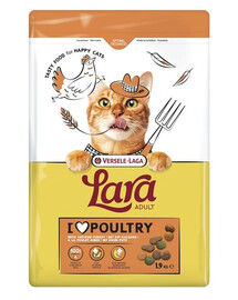 VERSELE-LAGA Lara Adult Turkey and Chicken 1,9 kg nourriture pour chats avec dinde et poulet