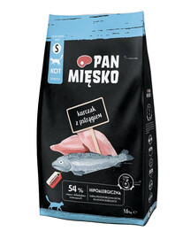 PAN MIĘSKO Poulet avec truite pour chats croustillants S 1,6 kg