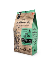 WIEJSKA ZAGRODA Dinde au lapin nourriture pour chiens croquettes S 9 kg