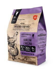 WIEJSKA ZAGRODA Poulet avec canard nourriture pour chats 400 g