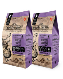 WIEJSKA ZAGRODA Poulet et canard 2 x 1,6 kg