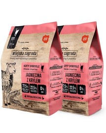 WIEJSKA ZAGRODA Agneau au crabe nourriture pour chats 2 x 400 g