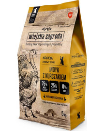 WIEJSKA ZAGRODA Dinde & poulet pour chatons 5 kg