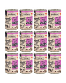 WIEJSKA ZAGRODA Festin de viande nourriture humide pour chiots 12x400 g