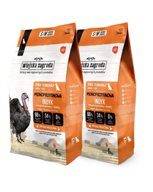 WIEJSKA ZAGRODA Monoprotéine Dinde – Croquettes pour chiens S/M 2×6 kg