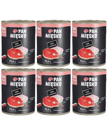 PAN MIĘSKO Dinde avec bœuf nourriture humide pour chiots 6x800 g