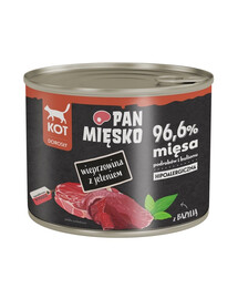 PAN MIĘSKO Porc & cerf nourriture humide pour chats 200 g