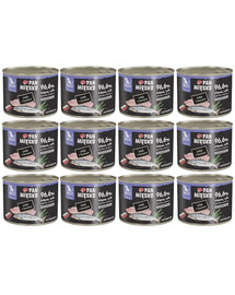 PAN MIĘSKO Indyk z łososiem mokra karma dla kociąt 12x200 g