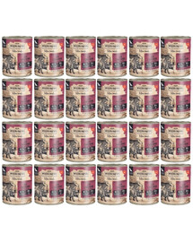 WIEJSKA ZAGRODA Saveurs forestières Sanglier avec boeuf nourriture humide pour chiens 24x800 g