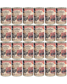 Saveurs forestières Sanglier & agneau nourriture humide pour chiens âgés 24×400 g