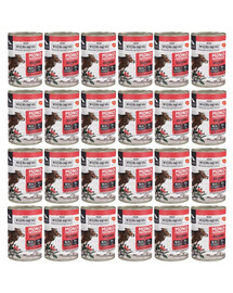 WIEJSKA ZAGRODA Aliment humide pour chiens à base de bœuf (monoprotéique) 24 x 400 g